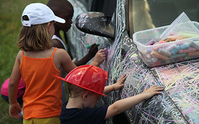 Color our Chalk Car!